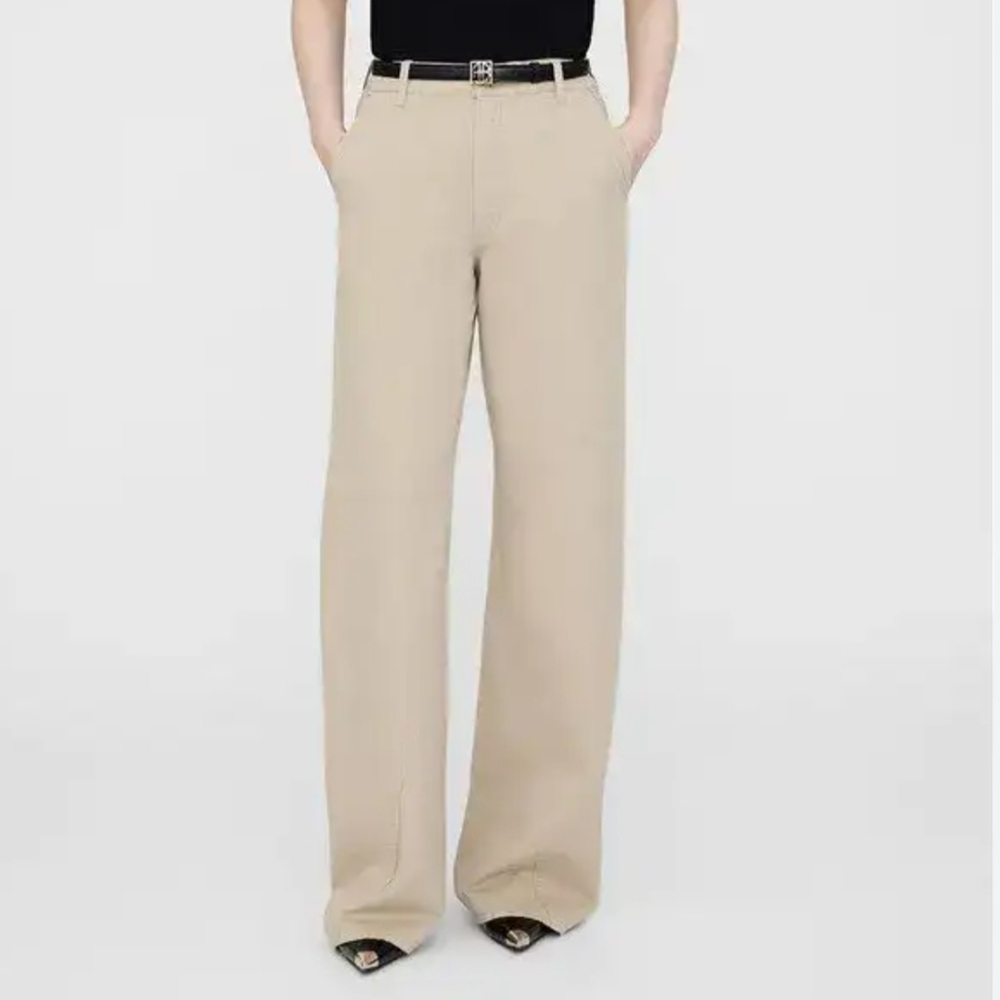 Anine Bing Briley Wide Leg Pants Oatmeal Size 29